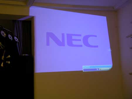 Test videoprojekce
